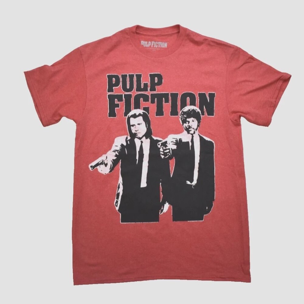 Pulp Fiction Graphic Tee - Red Short Sleeve Shirt